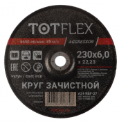 заказать Круг зачистной totflex aggressor 27 230х6.0х22,23 А R BF (чугун) 