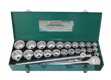  Набор головок торцевых 3/4"DR, дюймовых 12 гр. SAE 7/8"--2", метрических 6 гр. 22-50 мм, 27 предметов Jonnesway купить