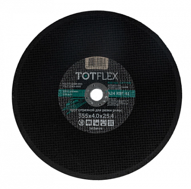  Круг отрезной totflex standard 41 355x4.0x25.4 А R BF 100 м/с резка ж/д рельс купить