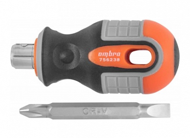  Отвертка стержневая двусторонняя ROUND GRIP, РН2,SL6x38 мм Ombra купить
