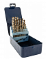 Набор спиральных сверл по металлу HSS Co в металлическом кейсе, d1.0-10.0 мм, 19 предметов Thorvik