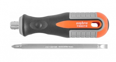  Отвертка стержневая двусторонняя ROUND GRIP, РН2,SL6x100 мм Ombra купить