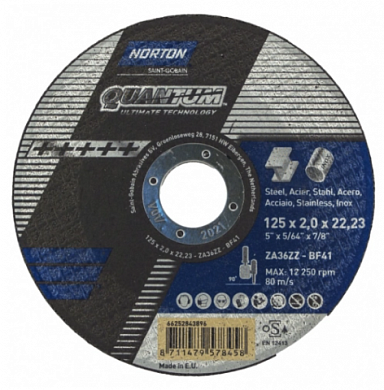  Norton Quantum 125x2.0x22.23 мм T41 ZA36ZZ купить