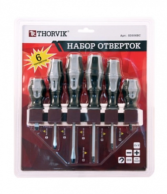  Набор отверток стержневых на держателе, 6 предметов Thorvik купить