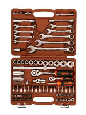  Набор инструмента универсальный 1/4", 1/2"DR, 82 предмета Ombra купить