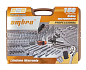 Специальный набор инструмента, торцевые головки 1/4", 3/8", 1/2"DR, 4-32 мм и SAE 5/32"--1-1/4", ударные торцевые головки 1/2"DR, 17-23 мм, 150 предметов Ombra